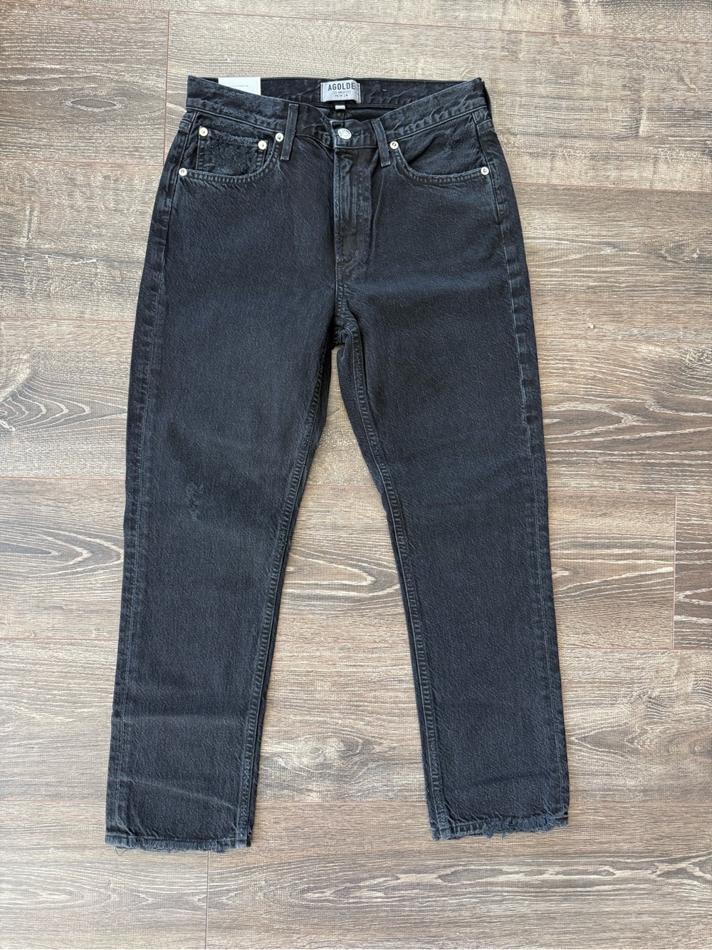Aritzia Agolde Washed Black Cigarette Straight-Leg traction Jeans